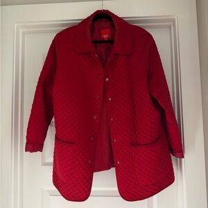 Esprit Red Quilted Barn Jacket